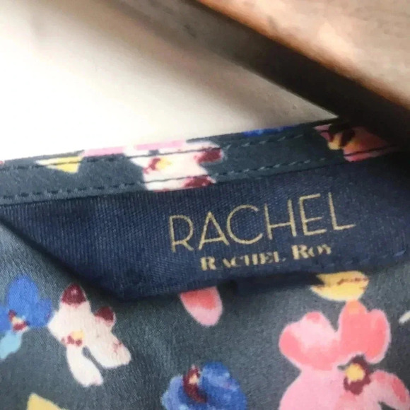 Rachel Rachel Roy blue floral top - Picture 2 of 2
